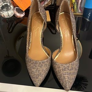 Size 9 Gold & Silver Sparkly Jessica Simpson Pumps